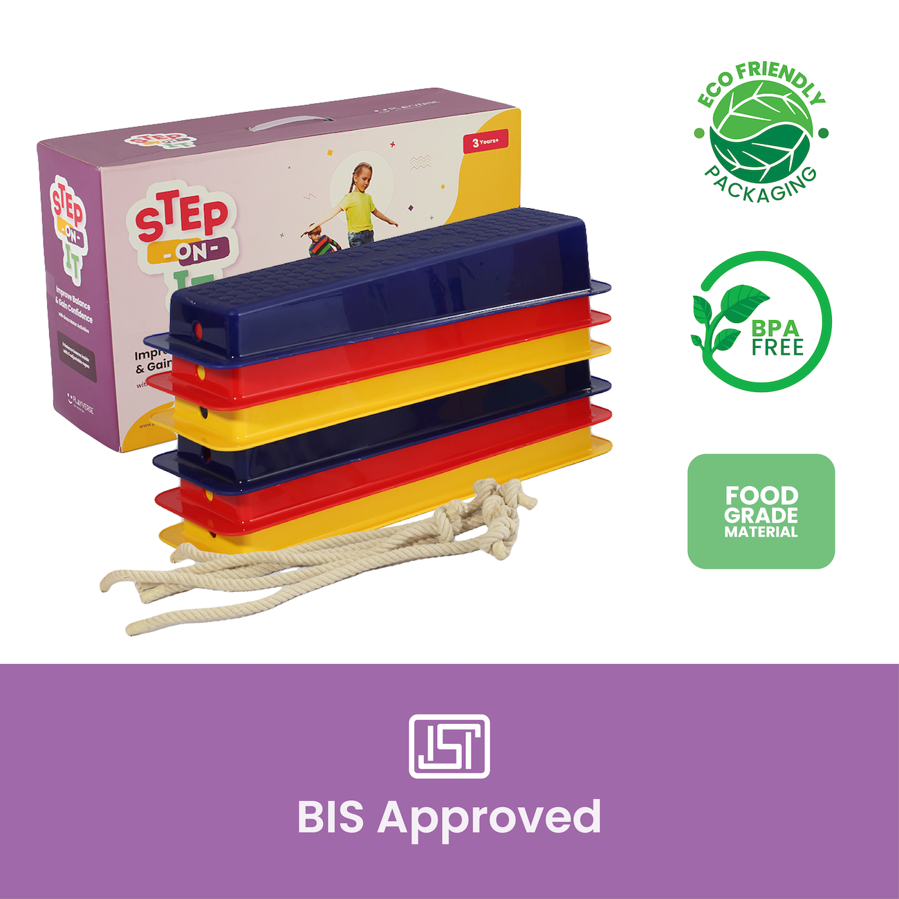 Step-On-It! | Balance Beam for Kids (Set of 6)