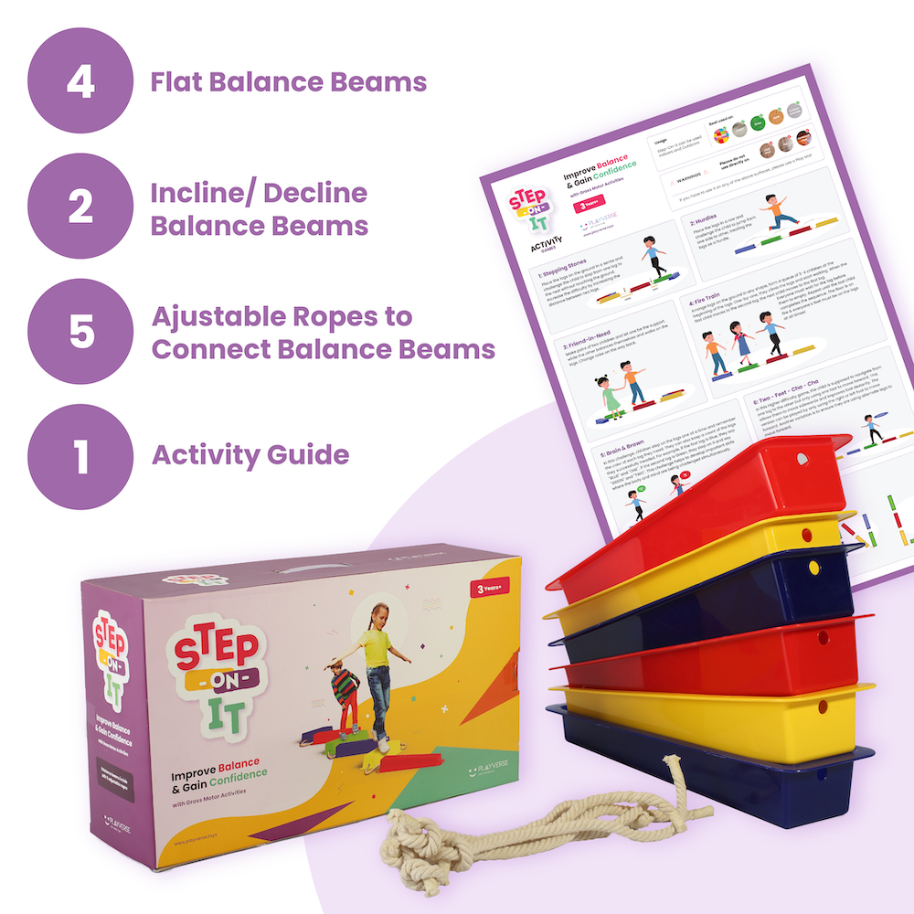 Step-On-It! | Balance Beam for Kids (Set of 6)