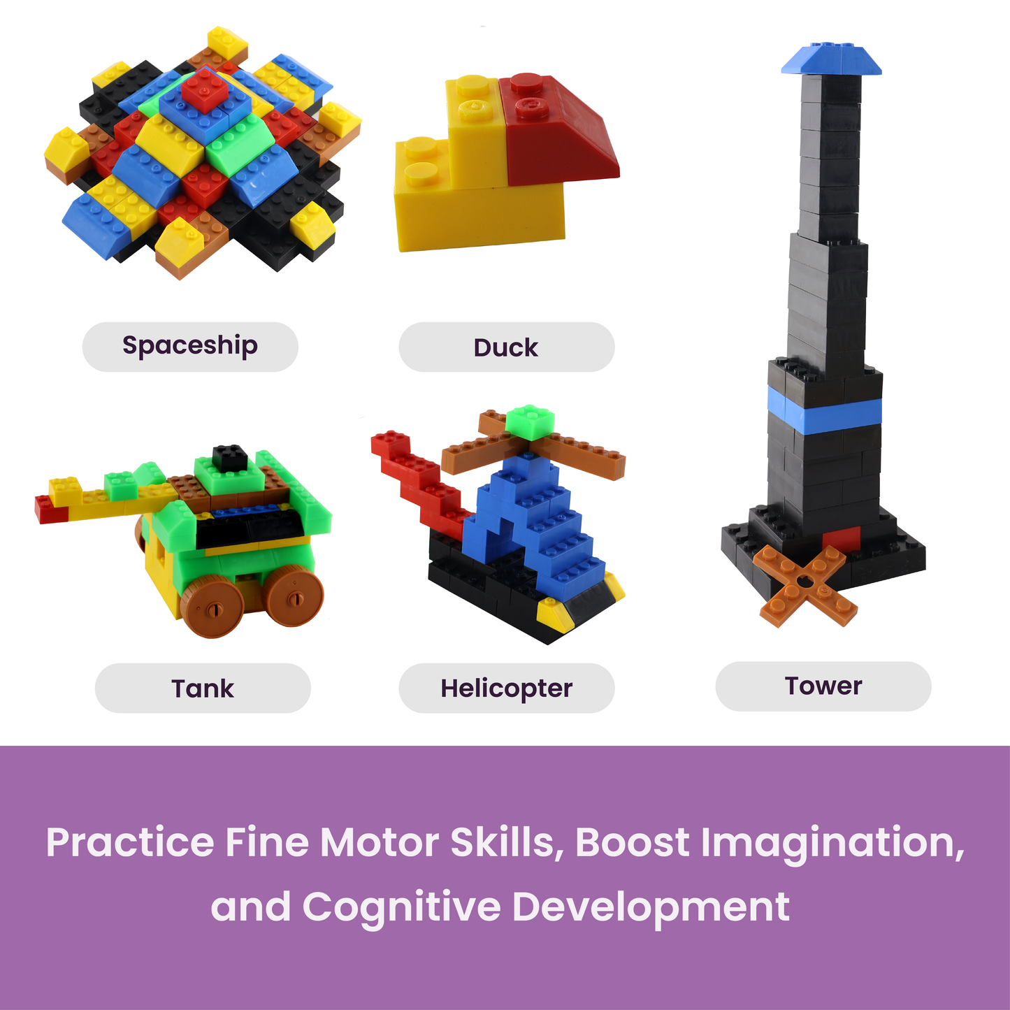 Imagine Bricks | Building Blocks Set | Build Unique Designs | 6+ Years